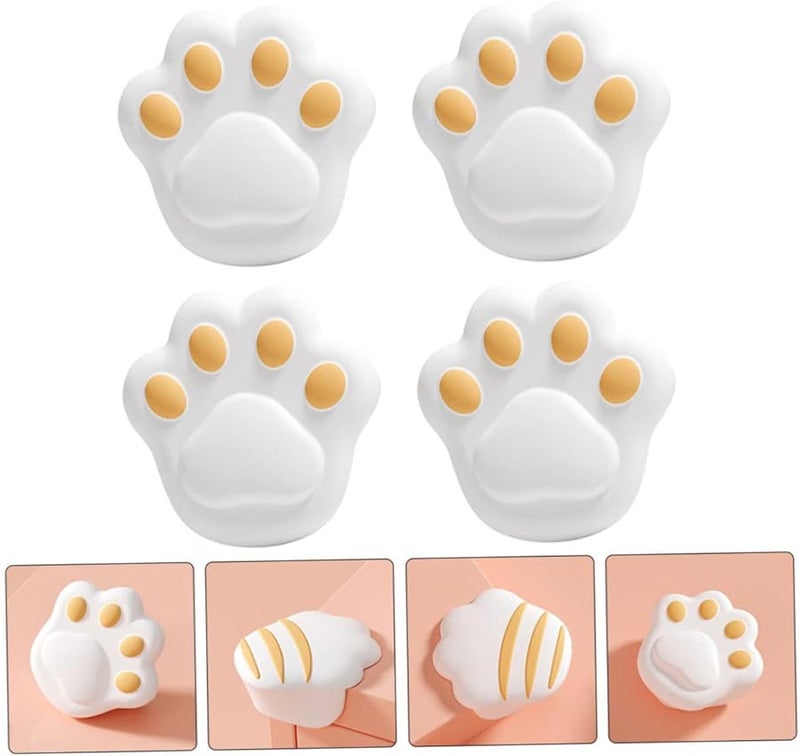 White Silicone Corner Guards 4pcs Table Edge Protectors Anti Collision Bumpers For Kids - Image 3